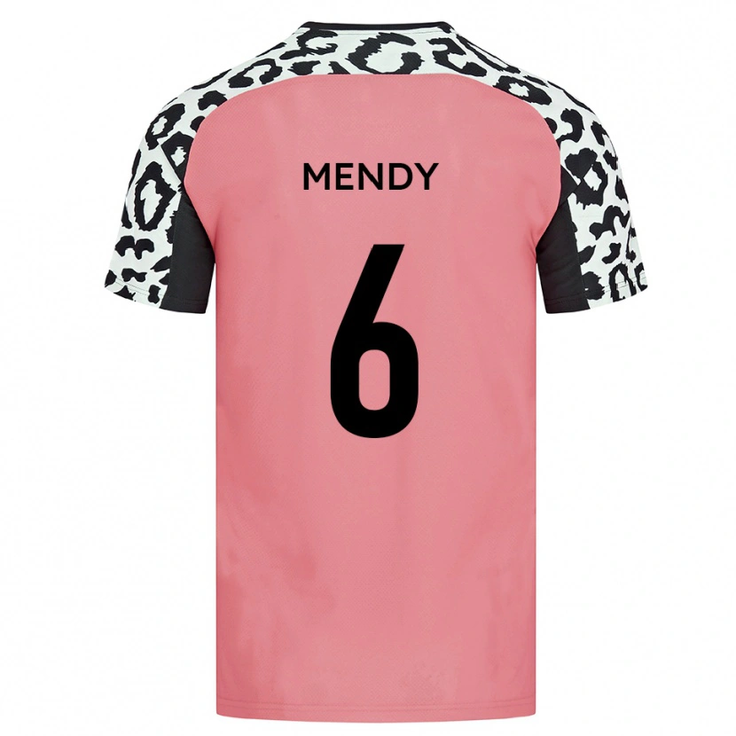Danxen Barn Laurent Mendy #6 Rosa Svart Bortatröja Matchtröjor 2025/26 Tröjor T-Tröja