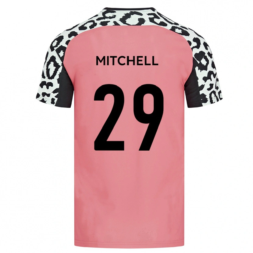 Danxen Barn Kairo Mitchell #29 Rosa Svart Bortatröja Matchtröjor 2025/26 Tröjor T-Tröja