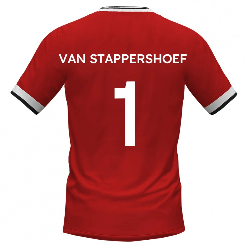 Danxen Barn Jordi Van Stappershoef #1 Vit Svart Bortatröja Matchtröjor 2025/26 Tröjor T-Tröja