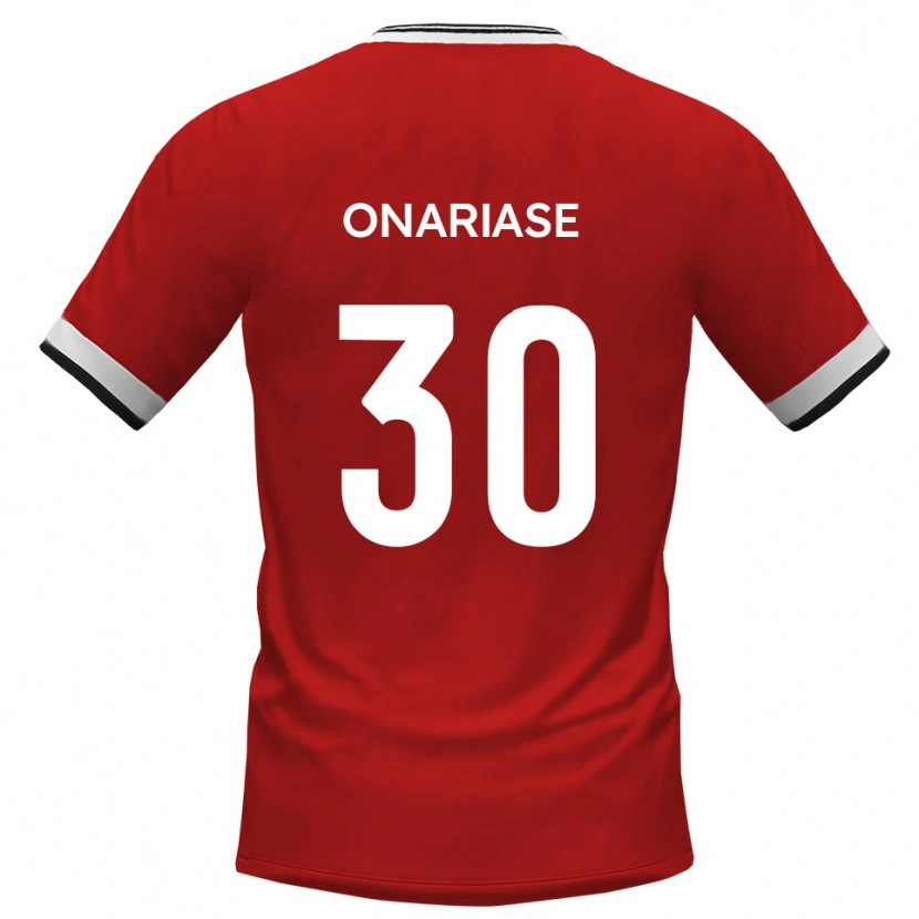 Danxen Barn Emmanuel Onariase #30 Vit Svart Bortatröja Matchtröjor 2025/26 Tröjor T-Tröja