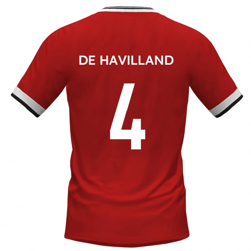 Danxen Barn Will De Havilland #4 Vit Svart Bortatröja Matchtröjor 2025/26 Tröjor T-Tröja