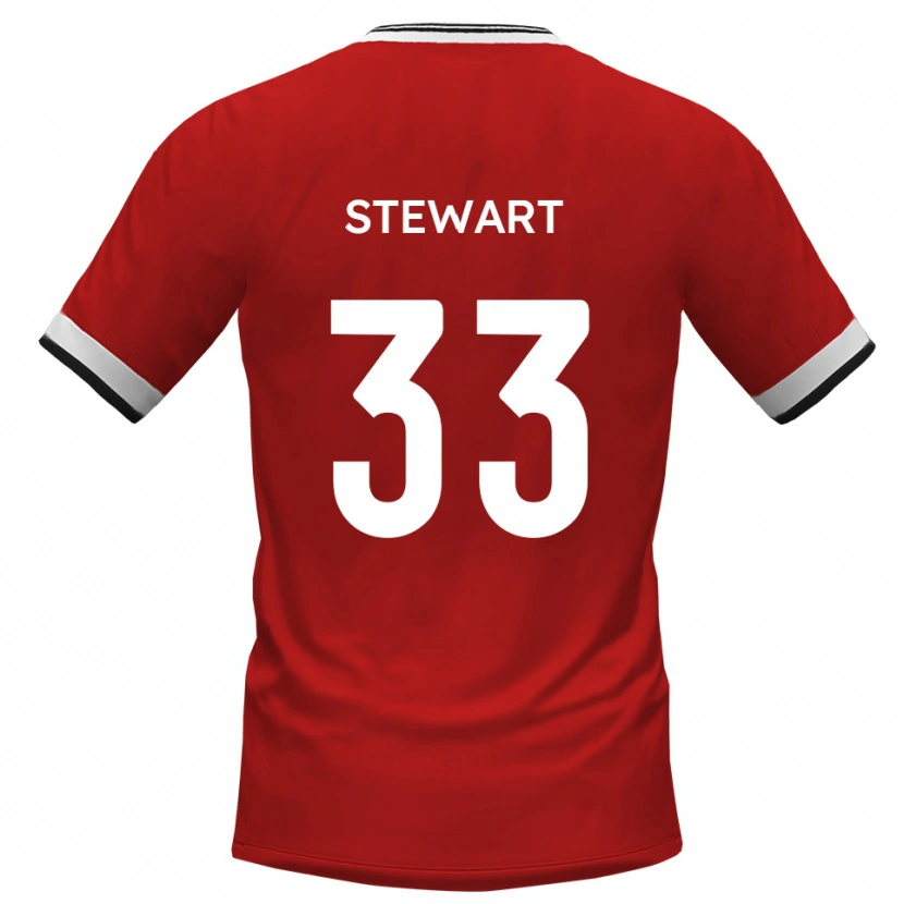 Danxen Barn Noah Stewart #33 Vit Svart Bortatröja Matchtröjor 2025/26 Tröjor T-Tröja
