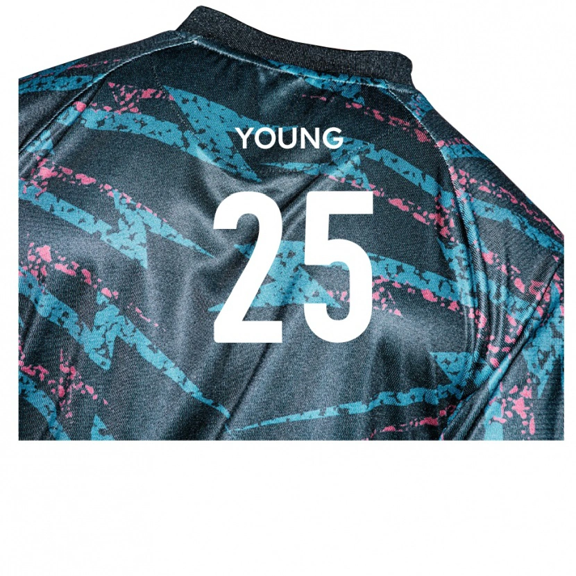 Danxen Barn Reggie Young #25 Svart Marin Bortatröja Matchtröjor 2025/26 Tröjor T-Tröja