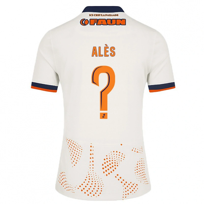 Danxen Barn Milan Alès #0 Vit Orange Bortatröja Matchtröjor 2025/26 Tröjor T-Tröja