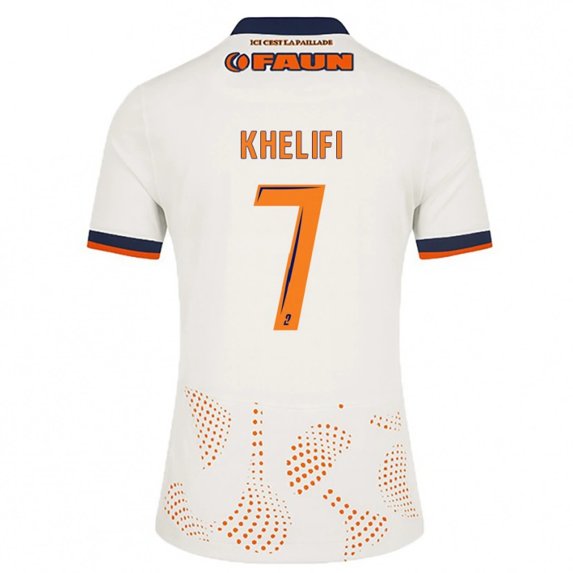 Danxen Barn Léa Khelifi #7 Vit Orange Bortatröja Matchtröjor 2025/26 Tröjor T-Tröja