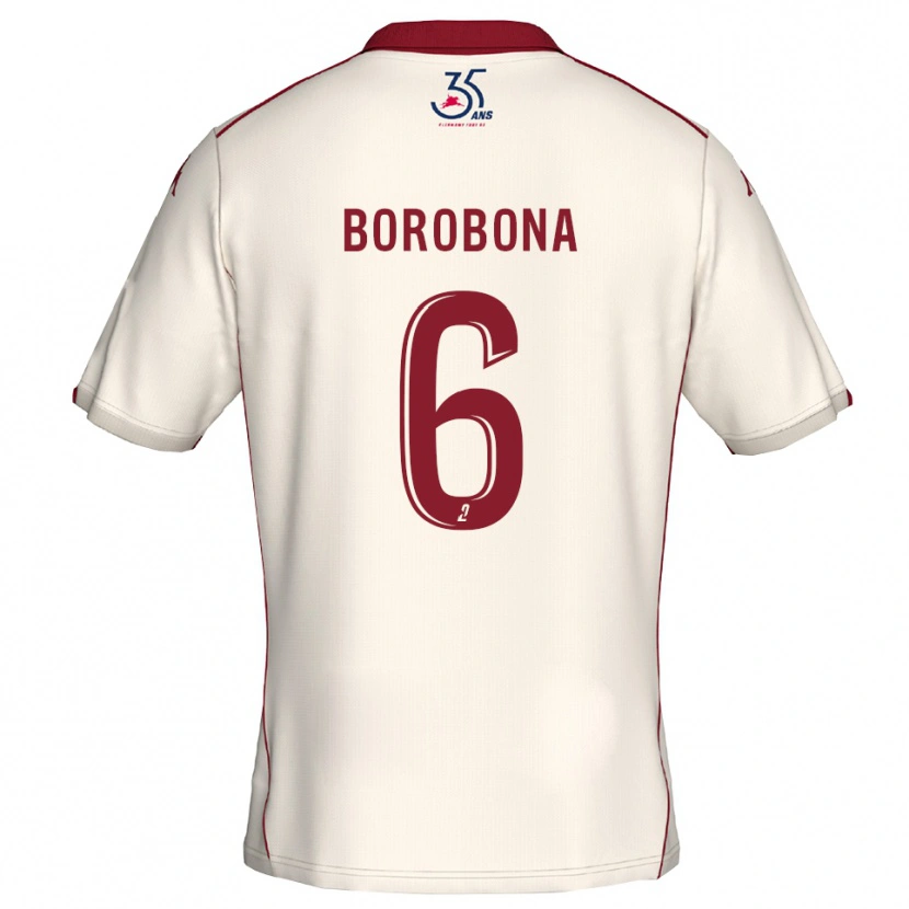 Danxen Barn Uchaël Borobona #6 Vit Burgundy Bortatröja Matchtröjor 2025/26 Tröjor T-Tröja