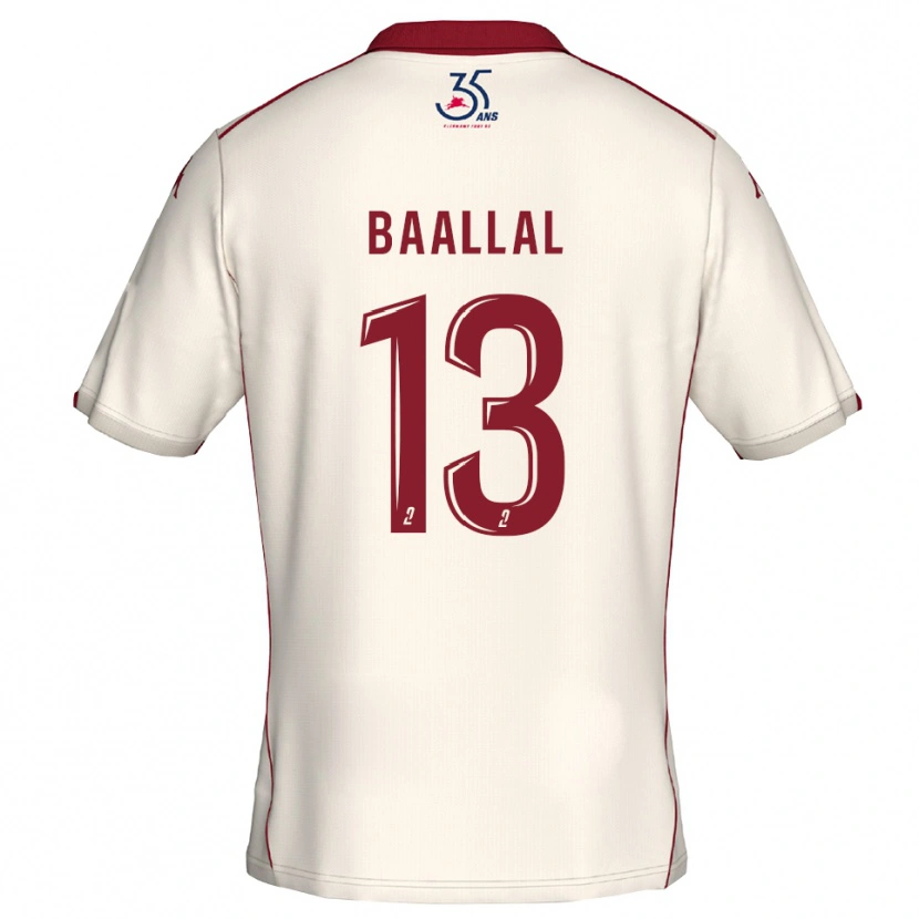 Danxen Barn Abdellah Baallal #13 Vit Burgundy Bortatröja Matchtröjor 2025/26 Tröjor T-Tröja
