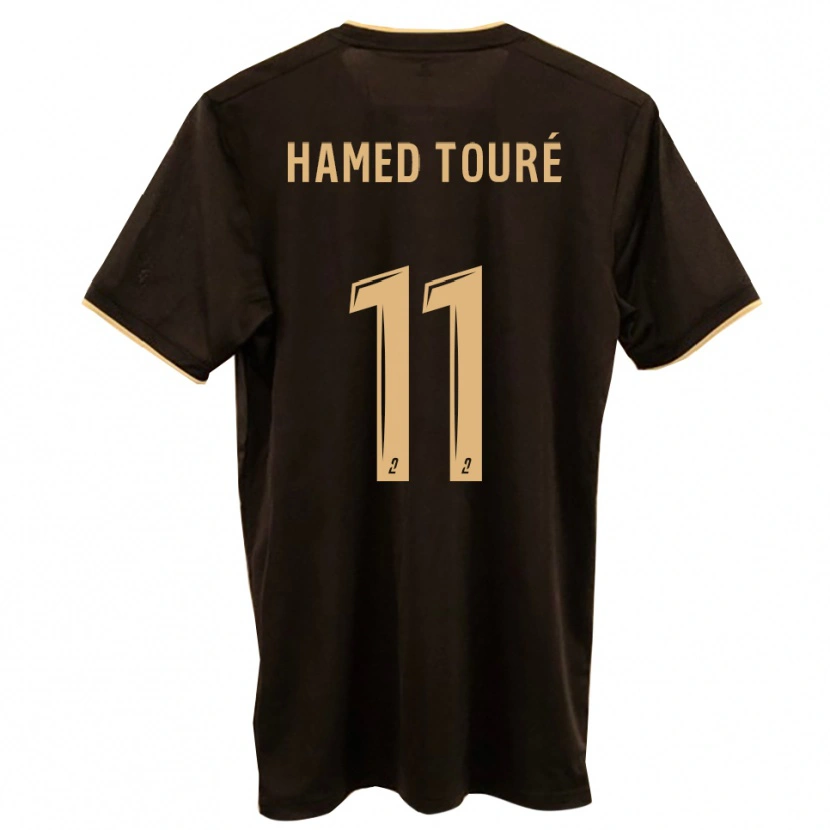 Danxen Barn Ben Hamed Touré #11 Blå Röd Bortatröja Matchtröjor 2025/26 Tröjor T-Tröja