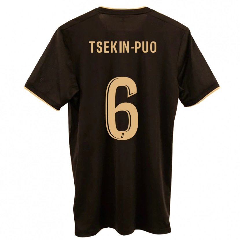 Danxen Barn Lenny Tsekin-Puo #6 Blå Röd Bortatröja Matchtröjor 2025/26 Tröjor T-Tröja