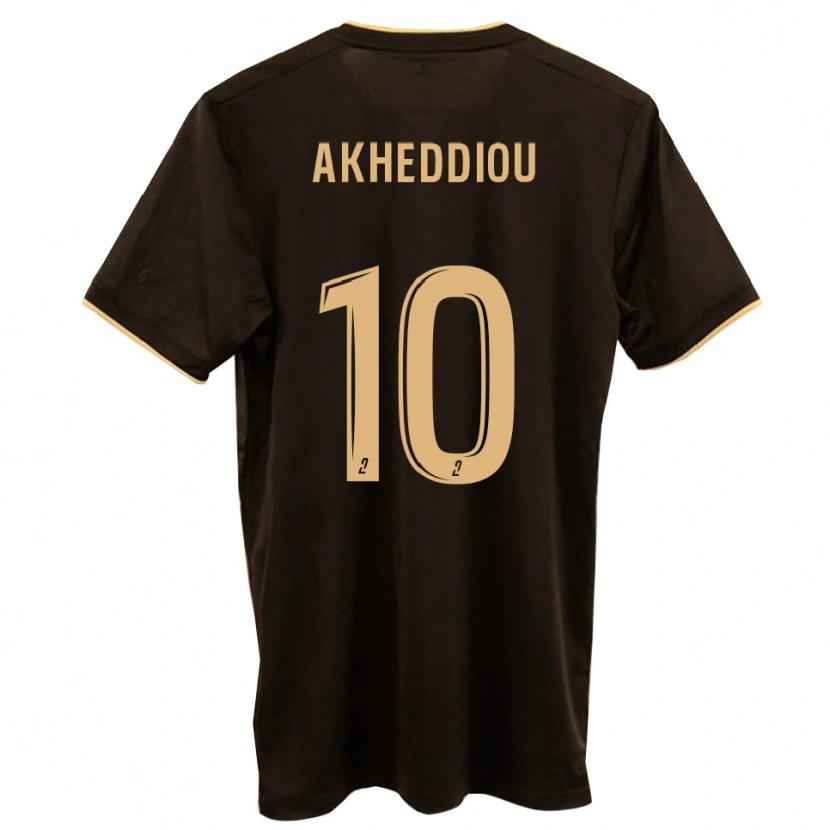Danxen Barn Rayan Akheddiou #10 Blå Röd Bortatröja Matchtröjor 2025/26 Tröjor T-Tröja