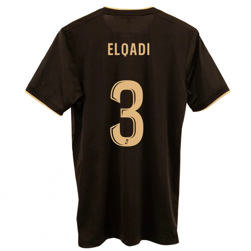 Danxen Barn Lahoucine Elqadi #3 Blå Röd Bortatröja Matchtröjor 2025/26 Tröjor T-Tröja