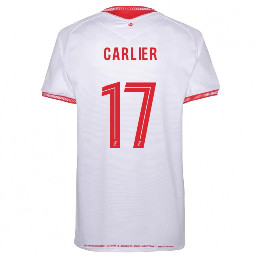 Danxen Barn Maxence Carlier #17 Svart Röd Bortatröja Matchtröjor 2025/26 Tröjor T-Tröja