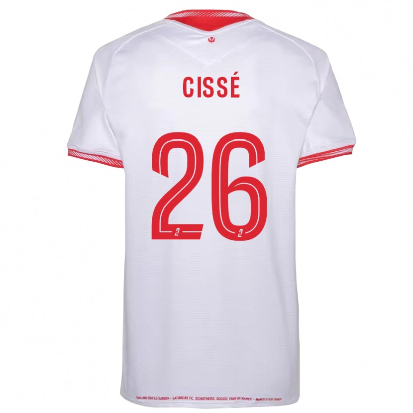 Danxen Barn Sidi Cissé #26 Svart Röd Bortatröja Matchtröjor 2025/26 Tröjor T-Tröja