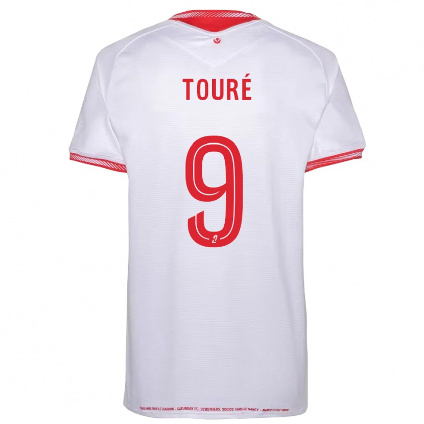 Danxen Barn Cheikh Touré #9 Svart Röd Bortatröja Matchtröjor 2025/26 Tröjor T-Tröja