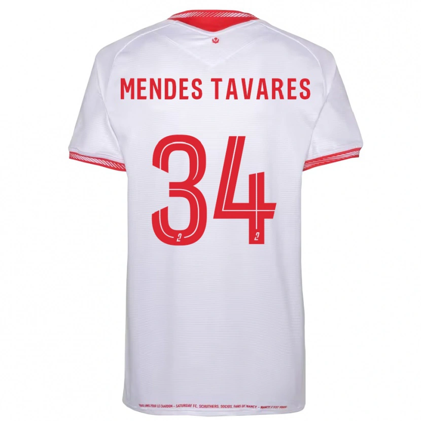 Danxen Barn Carlos Mendes Tavares #34 Svart Röd Bortatröja Matchtröjor 2025/26 Tröjor T-Tröja