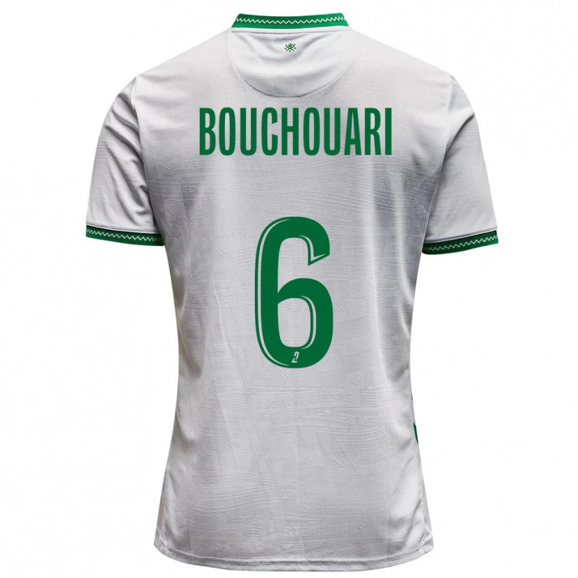 Danxen Barn Benjamin Bouchouari #6 Vit Grön Bortatröja Matchtröjor 2025/26 Tröjor T-Tröja