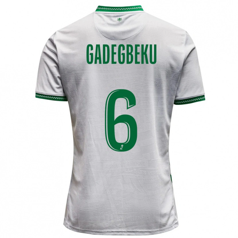 Danxen Barn Luan Gadegbeku #6 Vit Grön Bortatröja Matchtröjor 2025/26 Tröjor T-Tröja