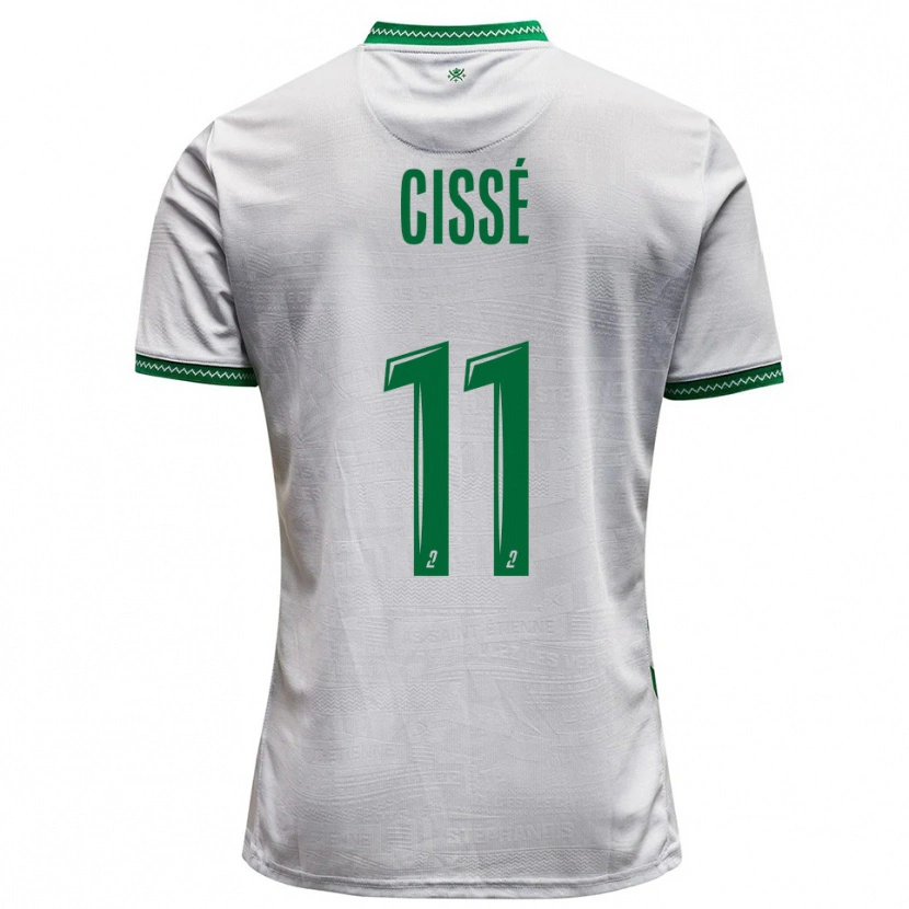 Danxen Barn Karim Cissé #11 Vit Grön Bortatröja Matchtröjor 2025/26 Tröjor T-Tröja