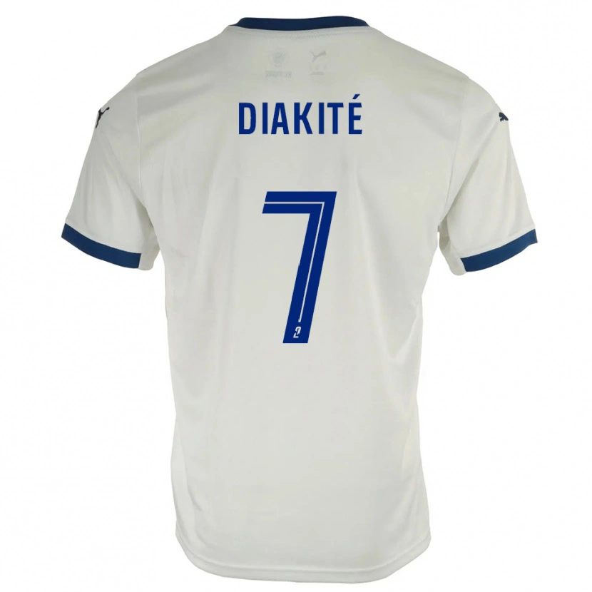 Danxen Barn Amadou Diakité #7 Vit Blå Bortatröja Matchtröjor 2025/26 Tröjor T-Tröja