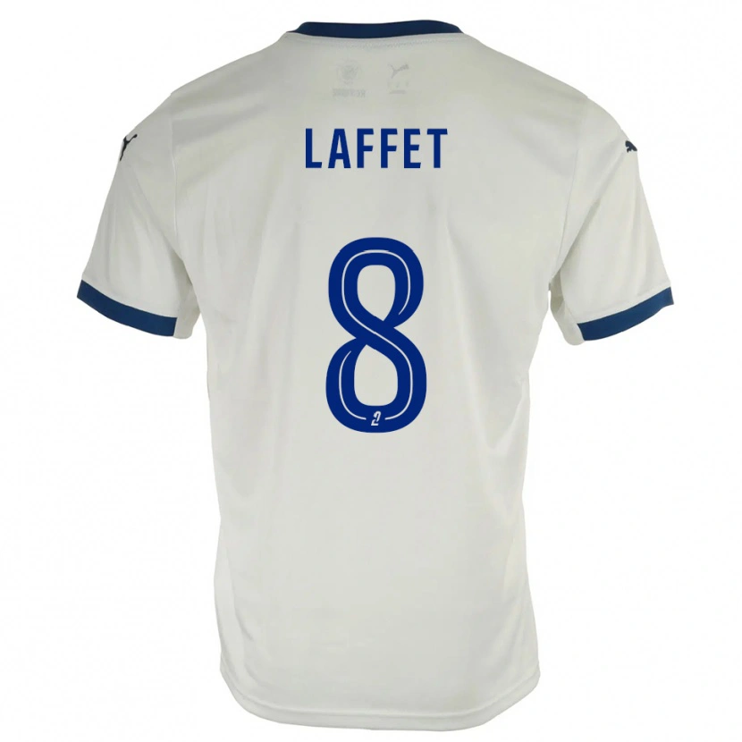 Danxen Barn Yves Laffet #8 Vit Blå Bortatröja Matchtröjor 2025/26 Tröjor T-Tröja