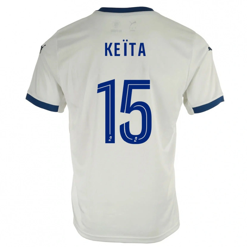 Danxen Barn Modibo Keïta #15 Vit Blå Bortatröja Matchtröjor 2025/26 Tröjor T-Tröja