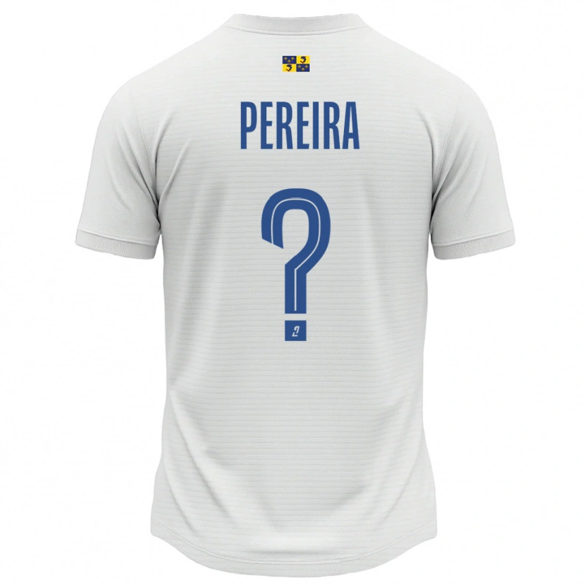 Danxen Barn Taina Pereira #0 Vit Blå Bortatröja Matchtröjor 2025/26 Tröjor T-Tröja