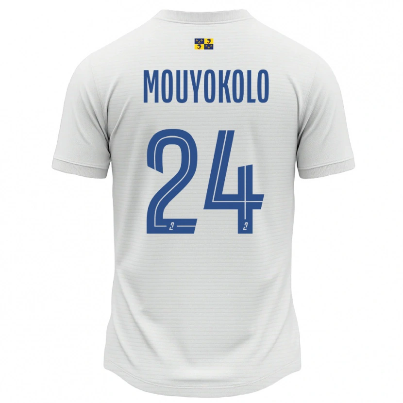 Danxen Barn Loris Mouyokolo #24 Vit Blå Bortatröja Matchtröjor 2025/26 Tröjor T-Tröja