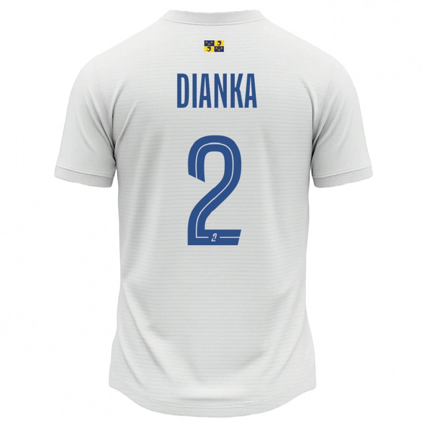 Danxen Barn Djibril Dianka #2 Vit Blå Bortatröja Matchtröjor 2025/26 Tröjor T-Tröja