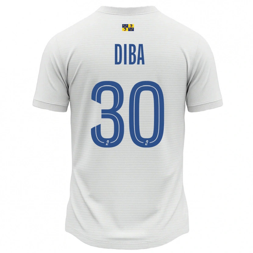 Danxen Barn Samba Diba #30 Vit Blå Bortatröja Matchtröjor 2025/26 Tröjor T-Tröja