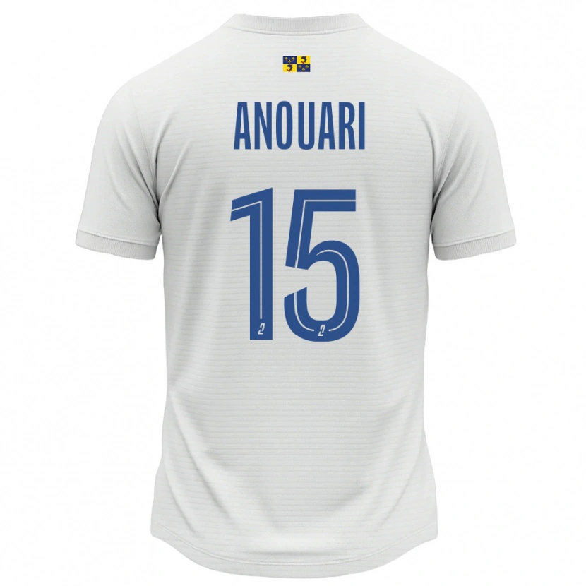 Danxen Barn Naël Anouari #15 Vit Blå Bortatröja Matchtröjor 2025/26 Tröjor T-Tröja