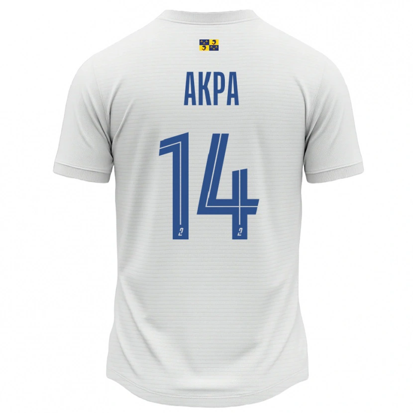 Danxen Barn Mara Akpa #14 Vit Blå Bortatröja Matchtröjor 2025/26 Tröjor T-Tröja