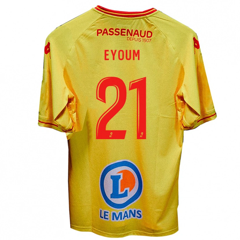 Danxen Barn Théo Eyoum #21 Gul Bortatröja Matchtröjor 2025/26 Tröjor T-Tröja