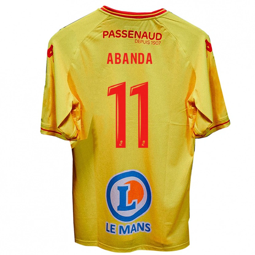Danxen Barn Leroy Abanda #11 Gul Bortatröja Matchtröjor 2025/26 Tröjor T-Tröja