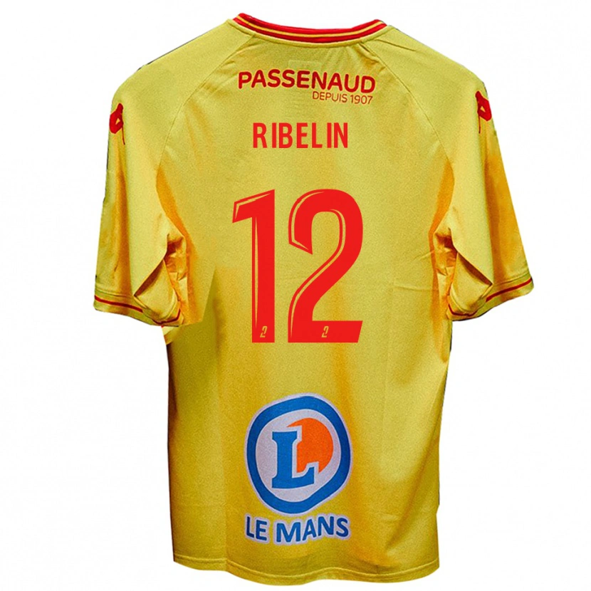 Danxen Barn Anthony Ribelin #12 Gul Bortatröja Matchtröjor 2025/26 Tröjor T-Tröja