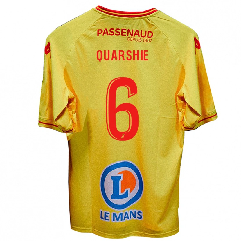 Danxen Barn Edwin Quarshie #6 Gul Bortatröja Matchtröjor 2025/26 Tröjor T-Tröja
