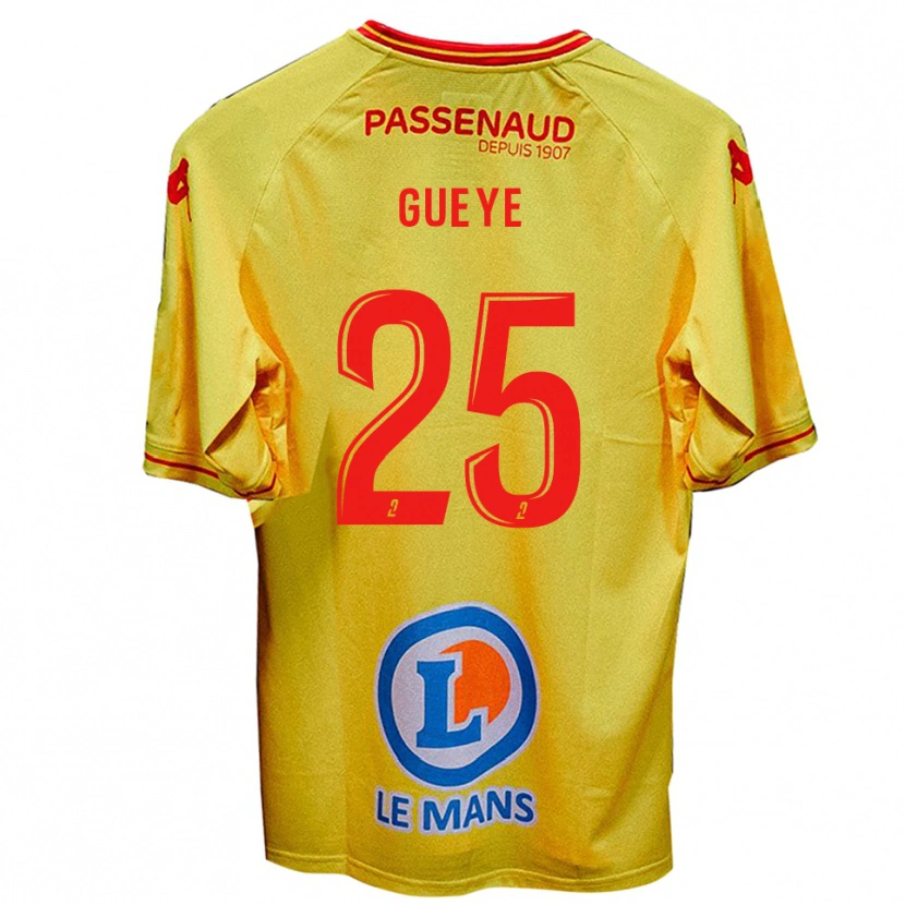 Danxen Barn Dame Gueye #25 Gul Bortatröja Matchtröjor 2025/26 Tröjor T-Tröja