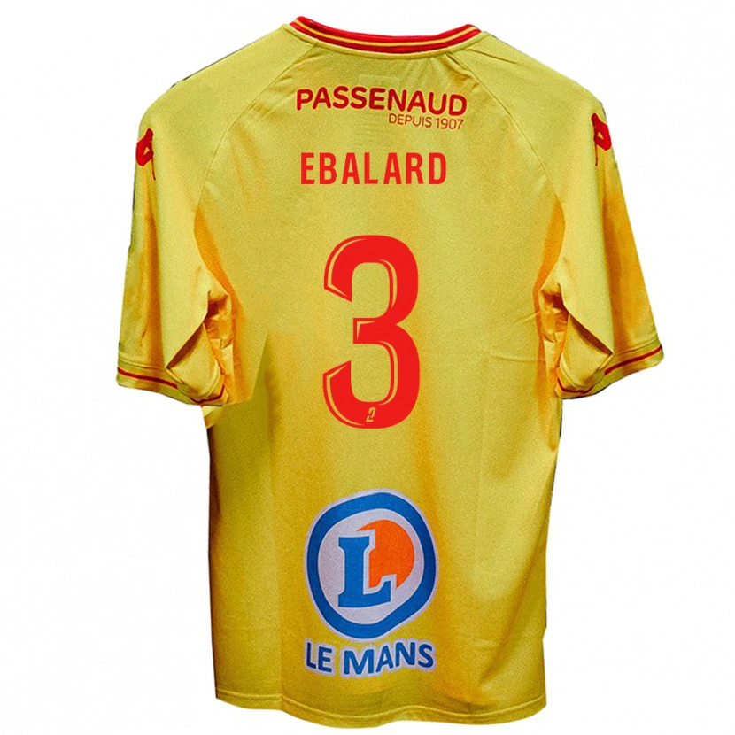 Danxen Barn Yannick Ebalard #3 Gul Bortatröja Matchtröjor 2025/26 Tröjor T-Tröja