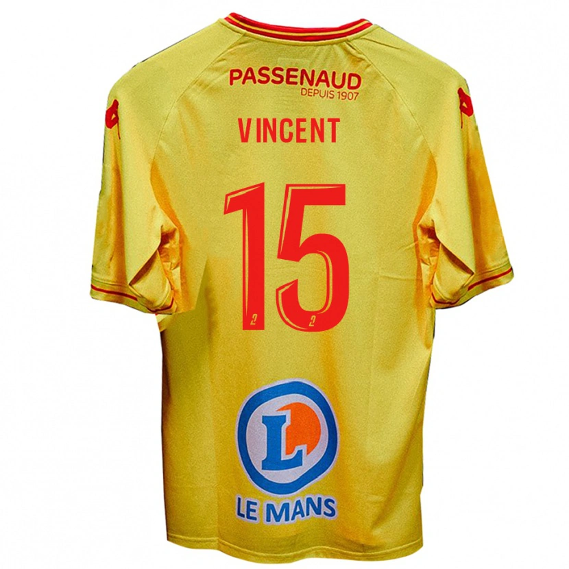 Danxen Barn Noah Vincent #15 Gul Bortatröja Matchtröjor 2025/26 Tröjor T-Tröja