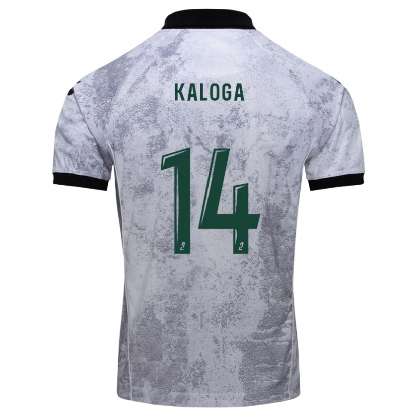 Danxen Barn Amallah Kaloga #14 Vit Svart Bortatröja Matchtröjor 2025/26 Tröjor T-Tröja