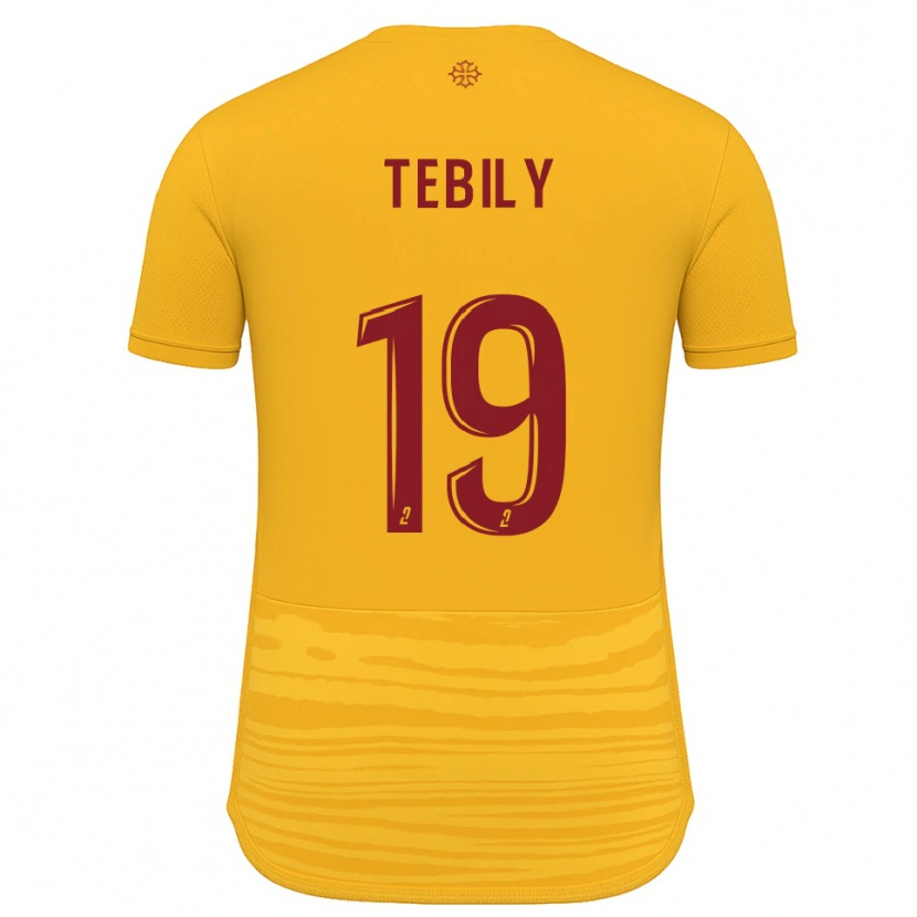 Danxen Barn Hermann Tebily #19 Orange Burgundy Bortatröja Matchtröjor 2025/26 Tröjor T-Tröja
