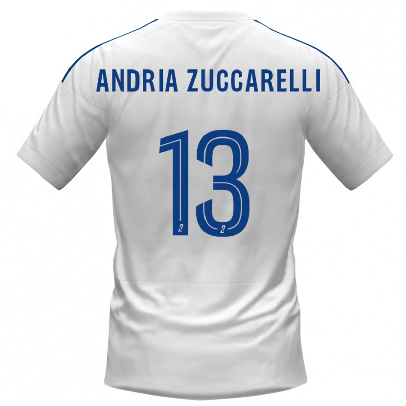 Danxen Barn Carlu Andria Zuccarelli #13 Vit Blå Bortatröja Matchtröjor 2025/26 Tröjor T-Tröja
