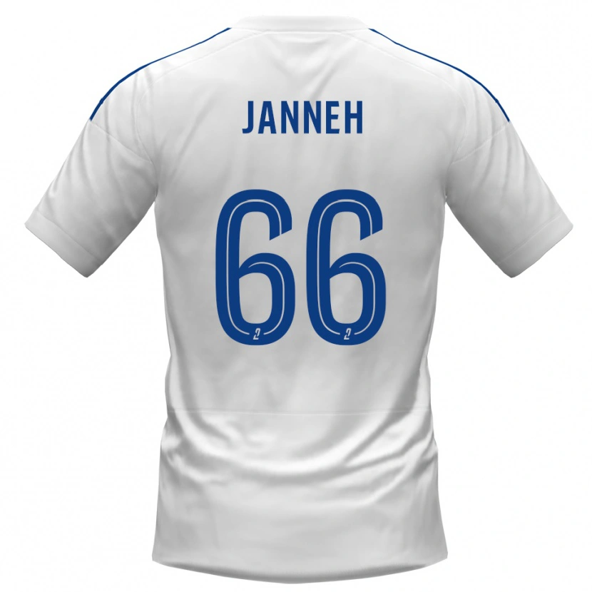 Danxen Barn Jocelyn Janneh #66 Vit Blå Bortatröja Matchtröjor 2025/26 Tröjor T-Tröja