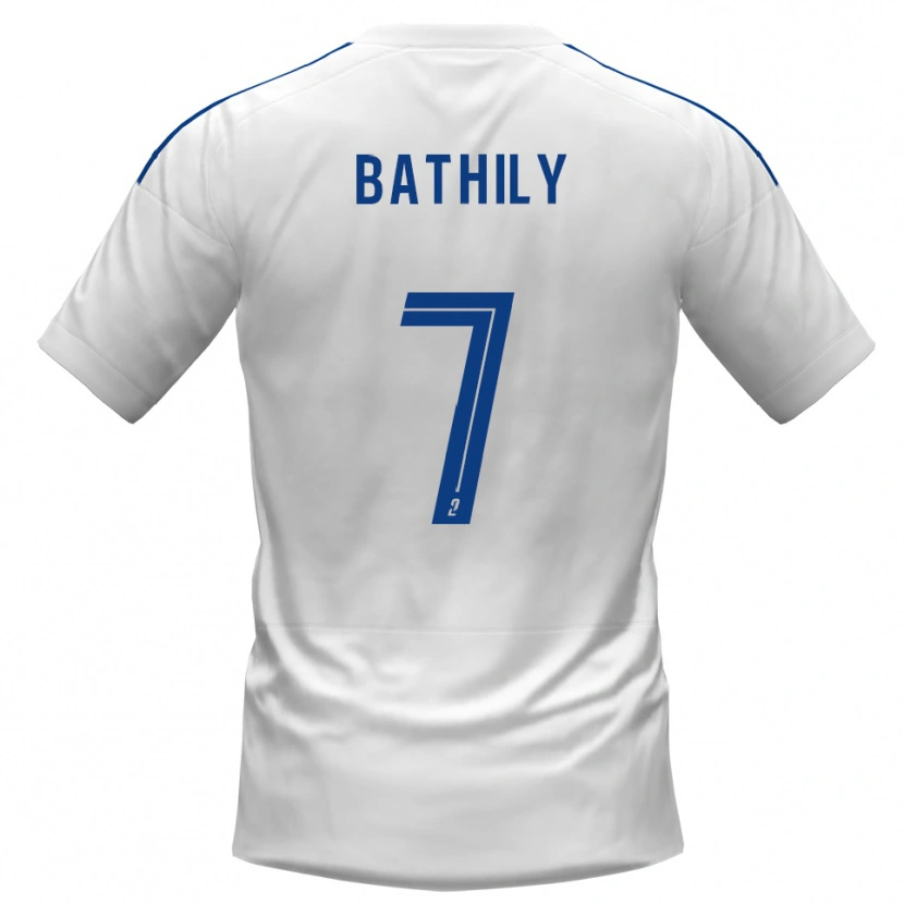 Danxen Barn Yahya Bathily #7 Vit Blå Bortatröja Matchtröjor 2025/26 Tröjor T-Tröja