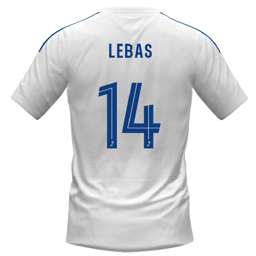 Danxen Barn Victor Lebas #14 Vit Blå Bortatröja Matchtröjor 2025/26 Tröjor T-Tröja
