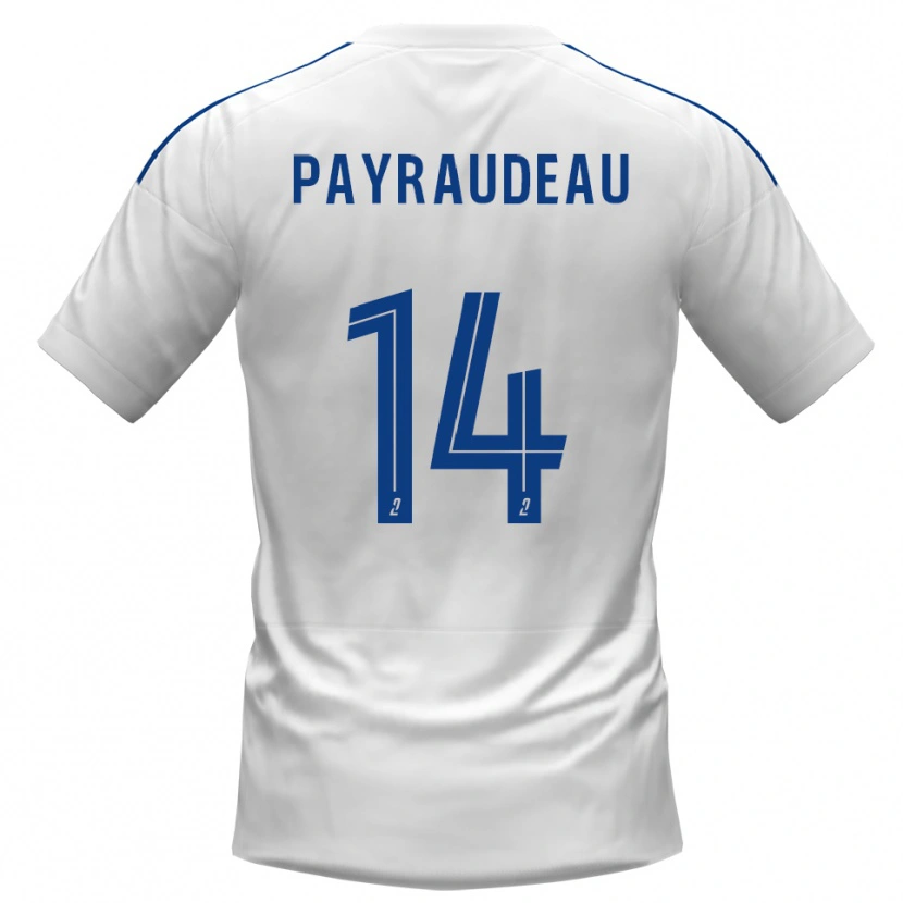 Danxen Barn Leny Payraudeau #14 Vit Blå Bortatröja Matchtröjor 2025/26 Tröjor T-Tröja