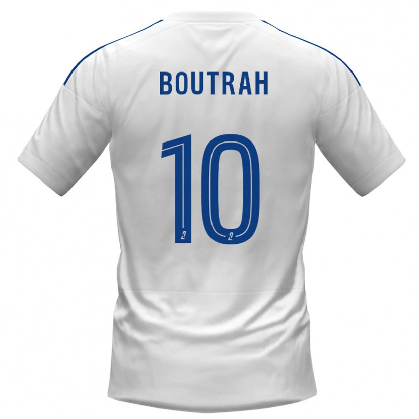 Danxen Barn Amine Boutrah #10 Vit Blå Bortatröja Matchtröjor 2025/26 Tröjor T-Tröja