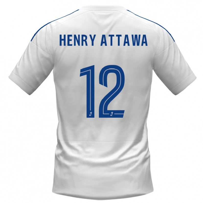 Danxen Barn Yoel Henry Attawa #12 Vit Blå Bortatröja Matchtröjor 2025/26 Tröjor T-Tröja