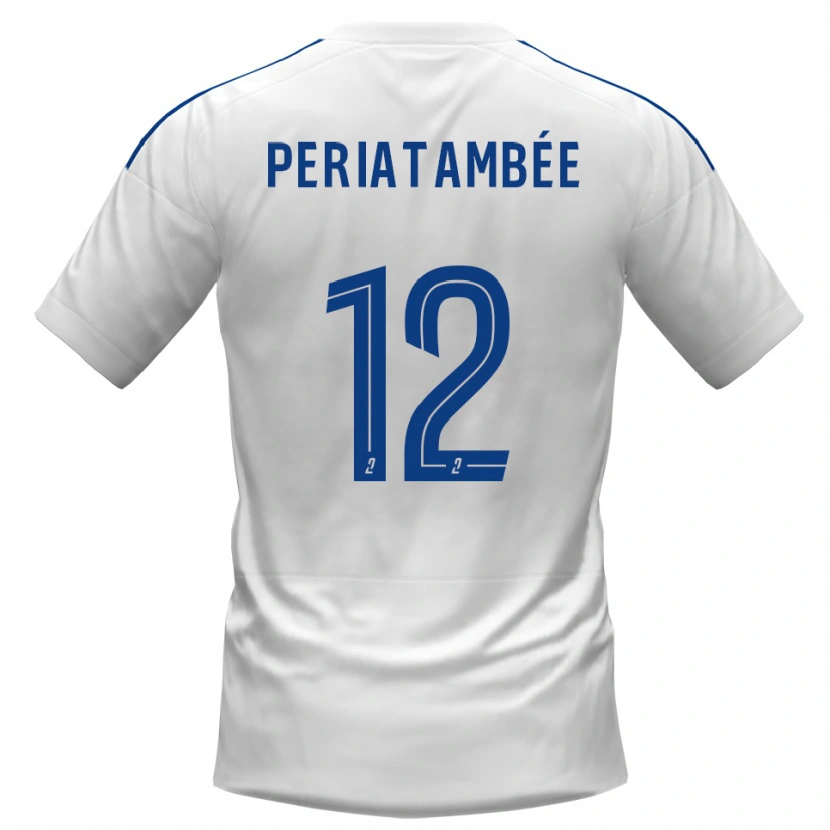 Danxen Barn Tanis Periatambée #12 Vit Blå Bortatröja Matchtröjor 2025/26 Tröjor T-Tröja