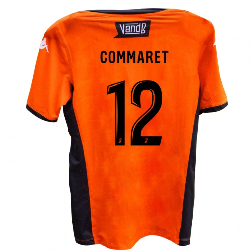 Danxen Barn Mattéo Commaret #12 Vit Svart Bortatröja Matchtröjor 2025/26 Tröjor T-Tröja