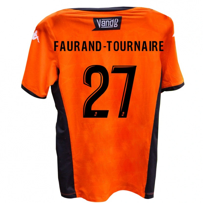 Danxen Barn Aymeric Faurand-Tournaire #27 Vit Svart Bortatröja Matchtröjor 2025/26 Tröjor T-Tröja